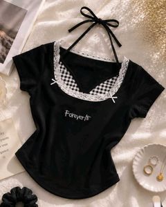 Pinteresty Black Lace Top
