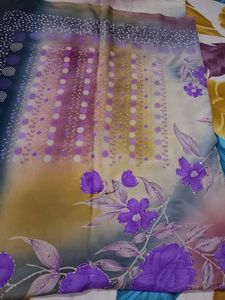 Printed (Worked) Saree With Unstitched Blouse