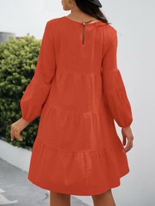 Orange Tiered Dress