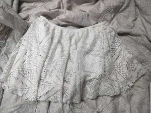 White Lace Mini Skirt
