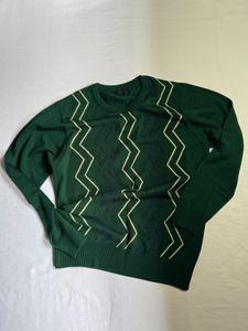 Dark green knit sweater
