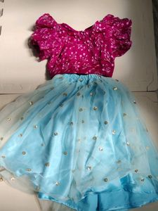 Baby Girl Party Wear Skirt And Top