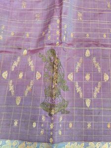 pure Kanchi pattu saree Elegant Lavender Sare