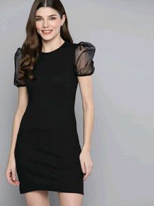 Bodycon black mini dress