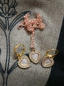 Sparkling Rose Gold Jewelry Set of 5