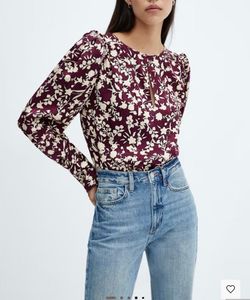 MANGO Floral Print blouse
