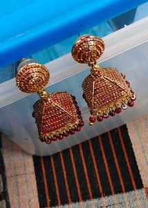 Beautiful Enamel Jhumka Earrings