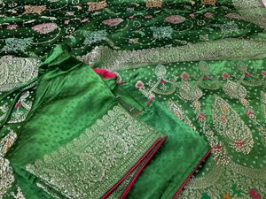 Elegant Green Silk Saree