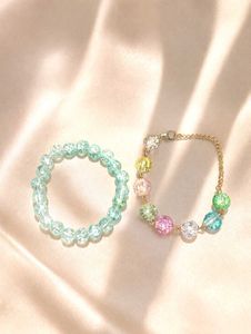 Set of 2  aesthetic Beaded Bracelets