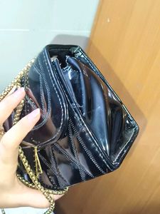 Chic Black Patent Chain Bag