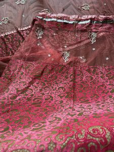 Embroidered Net Saree