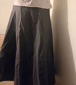 Classic Grey Midi Skirt