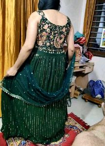 Stunning Emerald Green Lehenga Choli
