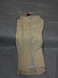 Light Yellow Textured Mini Dress