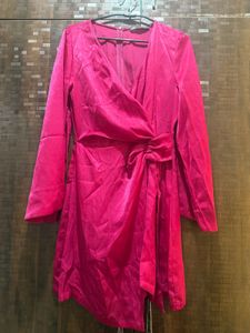 Stunning Pink Wrap Dress