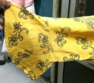 combo of Yellow blue and black white strip