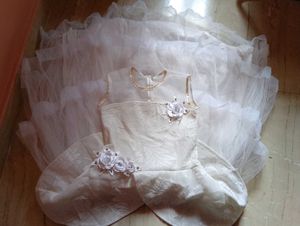 Elegant Cream Party Dress