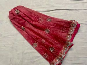 Beautiful Embellished Pink Saree