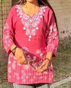 Beautiful Pink Embroidered Kurta💗🤌