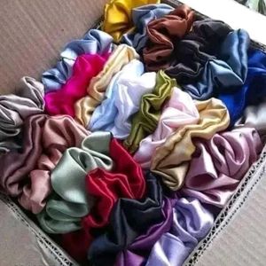 14 Colorful Satin Scrunchie Set