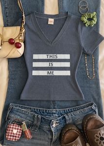 Y2K gray baby tee