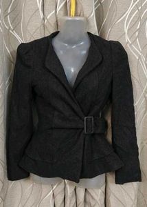 korean Grey Belted Jacket