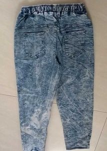 Cute Acid Wash Jeans with Patches