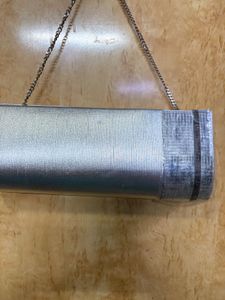 beautiful silver clutch