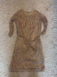 Sparkling Sequin Dress with Belt