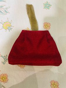 New without tag Elegant Red Clutch with Embellishm