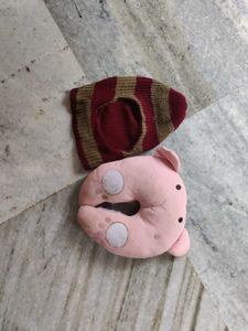 Baby Hat and Pig Pillow