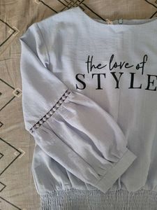 Light Blue "The Love of Style" Top