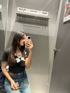 Black Floral Top