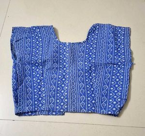 Blue Bandhani Print Blouse