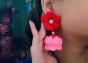 Crochet Flower jumka🎀✨