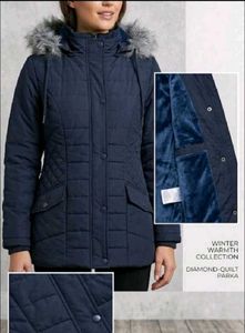 Cozy Navy Blue Winter Parka