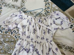 Floral Print Off-Shoulder Dress