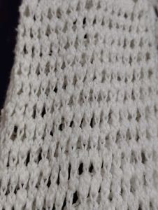 Chic Crochet White Cardigan