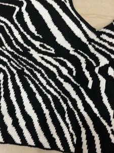 zebra print crop top