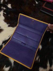 Designer Yellow Leather Wallet