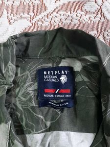 Netplay Green Floral Print Shirt