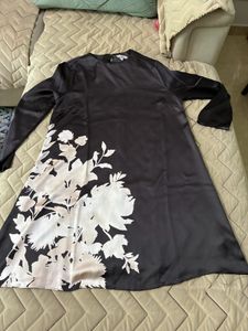Elegant Floral Print Long Sleeve Dress