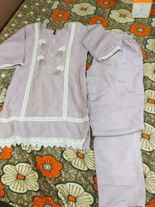 floral co-ord set in levender colour