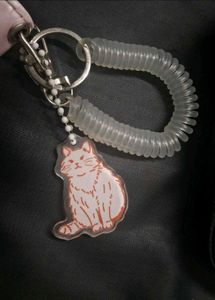 Cute Cat Keychain with Card Holder