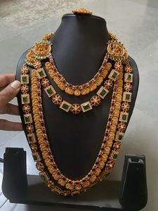 South Indian bridal set copper polish (Geru shade)