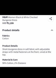 H&amp;M Plaid Pinafore Dress with Zipper