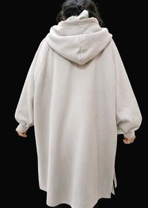 Oversized Hooded Zip-Up Coat