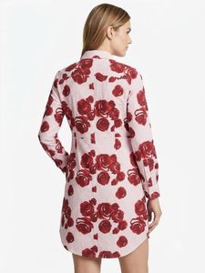 Rose Print Shirt Dress