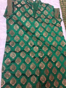 Green &amp; Gold Salwar Suit