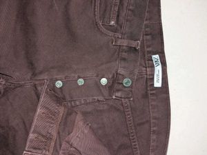 Men's Brown Slim Fit Jeans(Unisex)
